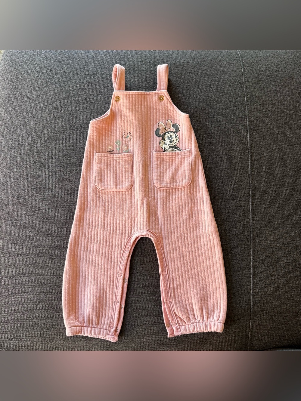 Disney Pink Minnie Mouse Overalls Baby Girl 18M - Picture 1 of 6